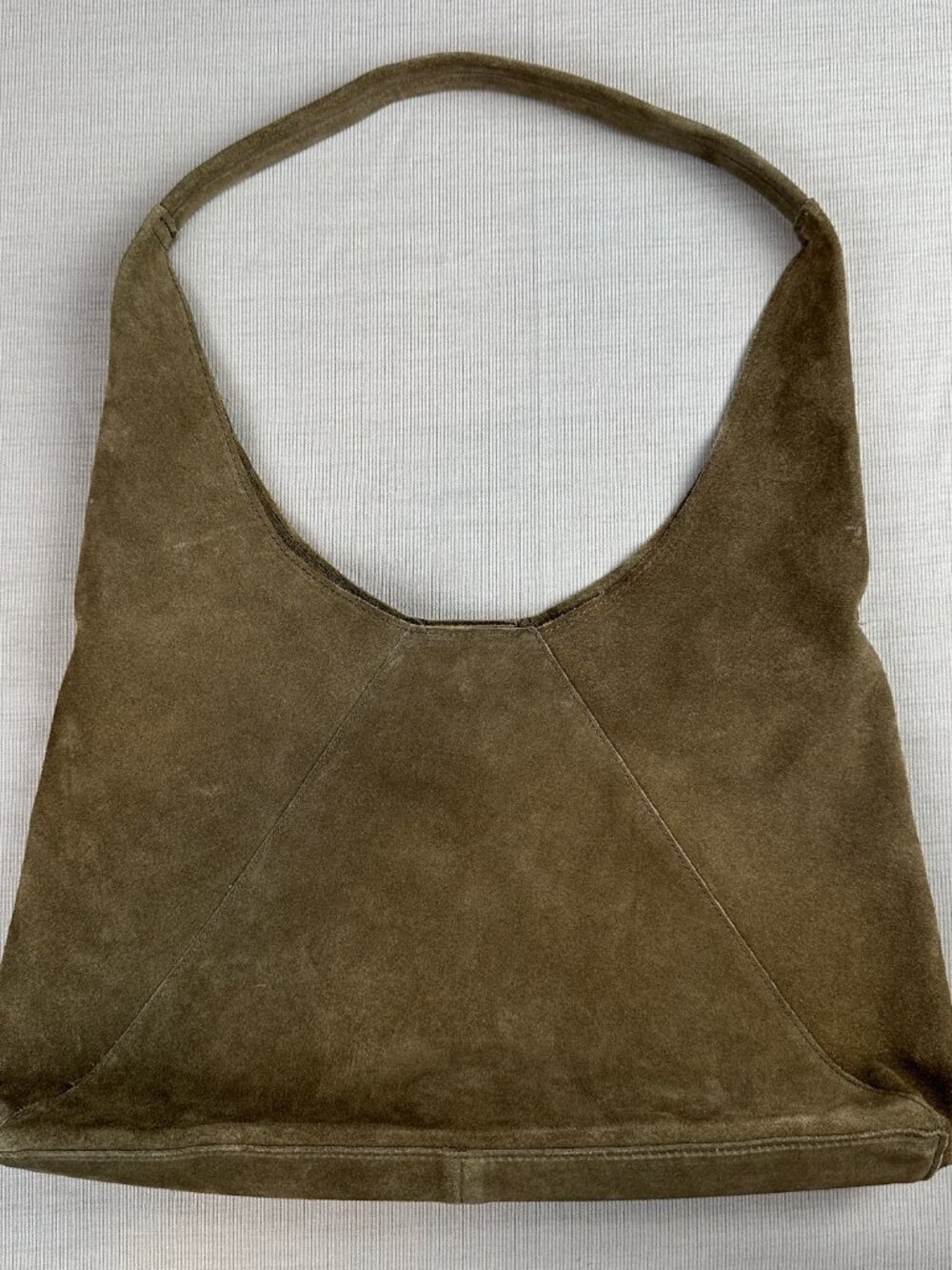 MNG Mango 100% Bovine Leather Suede Shoulder Satchel Bag Dark Olive – Vintage
